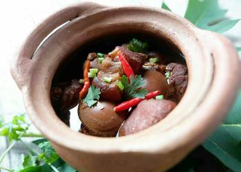 Popular Recipe Pork legs and Eggs in 5 spices stew Most Delicious