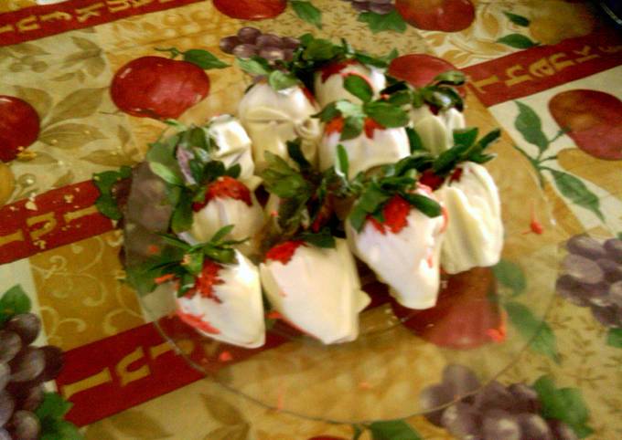 White chocolate covered strawberries