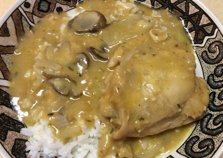 Recipe: Delicious Chicken In Mushroom Gravy