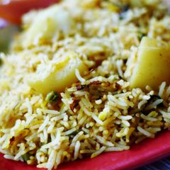 A picture of Potato Biryani.