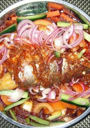 A picture of LG SPICY POACHED SNAPPER FISH.