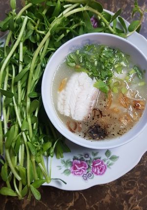Hình của món Cháo cá rau đắng.