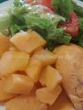 ♥ Bifes de Perú Enrolados com Queijo, Fiambre e Chourição, Com Batatas Estufadas ♥