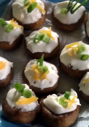 A picture of Savory Mushroom Appetizers.