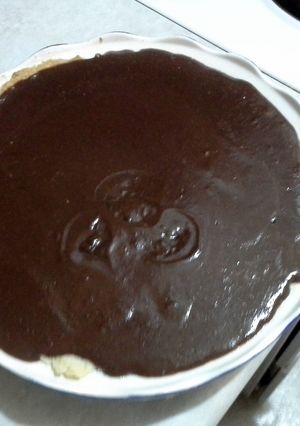 A picture of chocolate meringue pie.