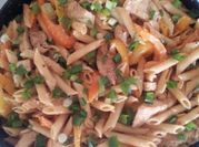 A picture of coconut milk pasta