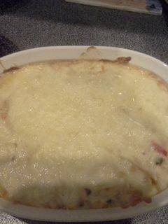 A picture of Alfredo Chicken Cheese Casserole.