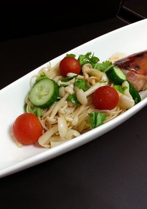 A picture of Roasted Duck With Angel Hair.