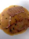 Filetes cinta de cerdo con salsa a la pimienta