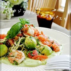 A picture of Chilled Avocado Cream Pasta.