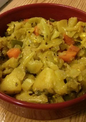 A picture of Mixed vegetables (Ghonto).