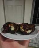Cheesecake brownies con frambuesas