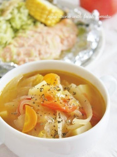 A picture of Great with Seasonal Tomatoes: Minestrone.