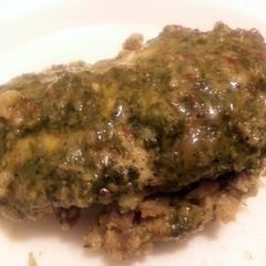 A picture of Sausage Stuffed Chimichurri Chicken Breast.