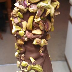 A picture of Chocolate Pistachio Covered Frozen Banana.