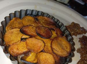 Una foto de Milhojas veganas de algas con boniato a la canela