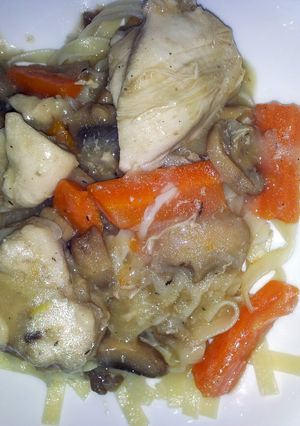 A picture of Chicken and Mushroom Tagliatelle.