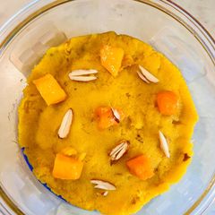 A picture of Fresh Mango Kesari Sheera-Mango Semolina Pudding ❤️.