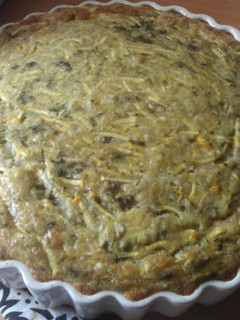 A picture of No crust zucchini pie.