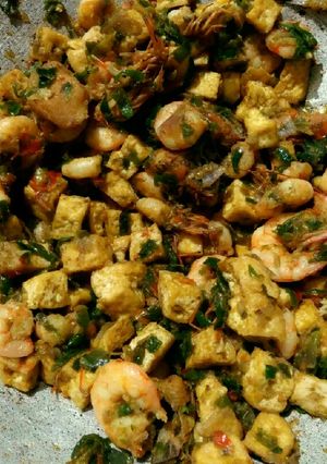 Foto resep Udang tahu cabe hijau