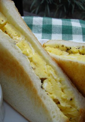 A picture of Sweet and Fluffy! Egg Toast Sandwich.