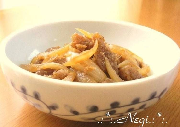 Steps to Make Quick Sweet and Spicy Stir-fried Konnyaku and Onion with Ginger