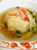 Taro Root Dumpling with Imitation Crab Meat Sauce