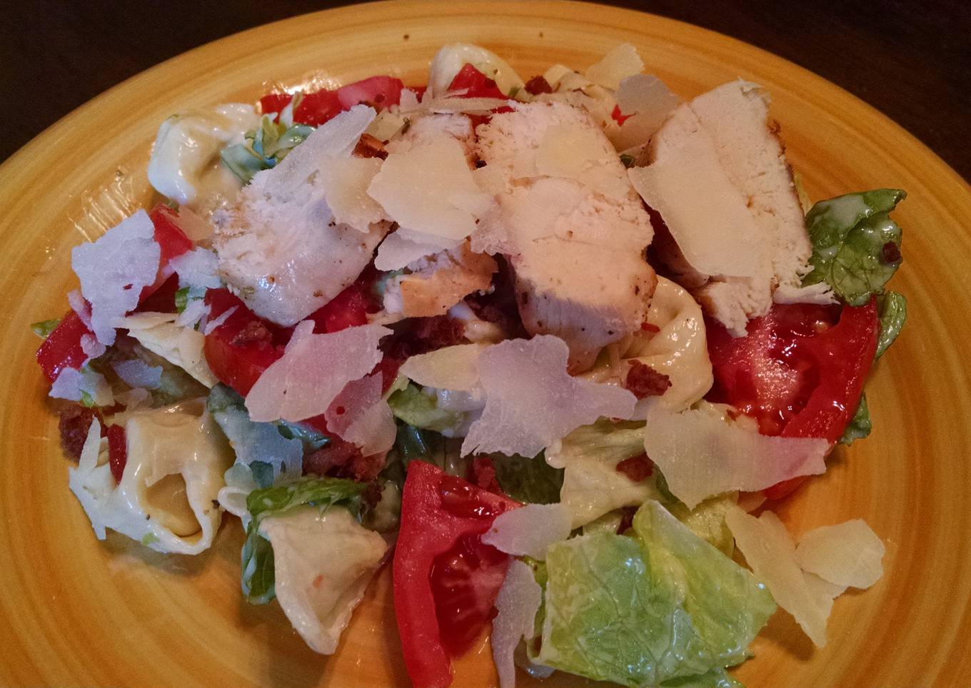 Steps to Make Perfect Chicken, Tortellini Caesar Salad