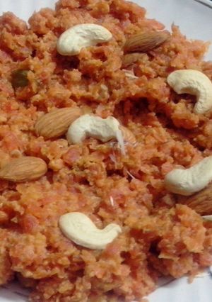 A picture of Gajar ka Halwa (Carrots sweet dish).