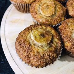 A picture of Cinnamon Swirl Banana Muffins.