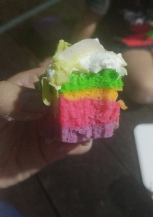 Foto resep Rainbow kukus enak