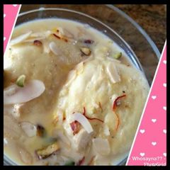 A picture of Whosayna’s Ras Malai.