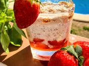 Una foto de kefir y avena
