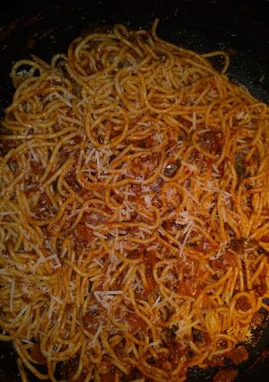 A picture of Very delicious basic spaghetti.