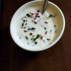 A picture of Rabdi with dry fruits.
