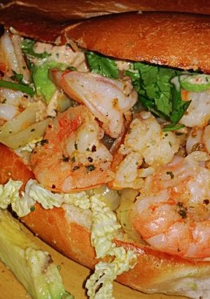A picture of Chipotle Shrimp Tortas.