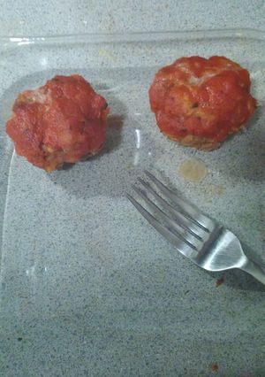 A picture of Mini meatloaf!.