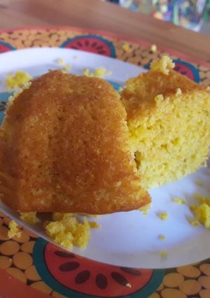 Una foto de Budín de mandarina y naranja apta APLV