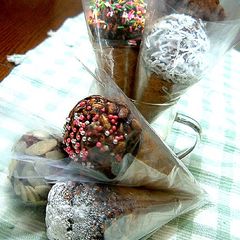 A picture of Unmeltable Chocolate Ice Cream Cones.