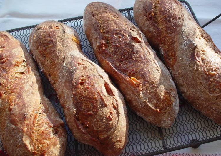 Steps to Make Quick Mocha Baguette with Homemade Bread Starter