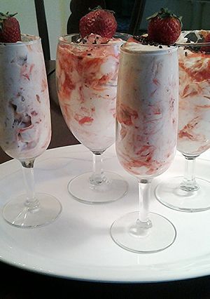 A picture of Strawberry Rhubarb Parfait.