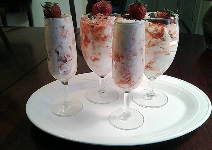 Steps to Prepare Gordon Ramsay Strawberry Rhubarb Parfait