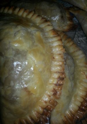 A picture of Baked Beef and Chicken Empanatas.