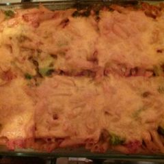 A picture of Broccoli, Ground Turkey, Pasta Casserole.
