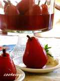 Pear Compote Made with Red Wine