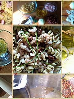 A picture of sig's Pasta with Borlotti Beans, Prawns and Rosemary Oil.