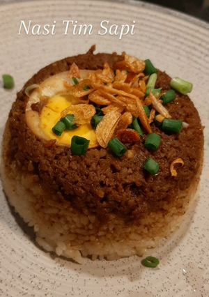 Foto resep Nasi Tim Sapi (Jamin Enak dan Harum)