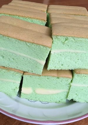 Foto resep Pandan Cheddar Ogura Cake