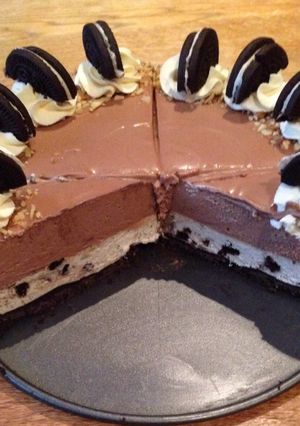 Una foto de Cheesecake de Oreo con Nutella sin horno
