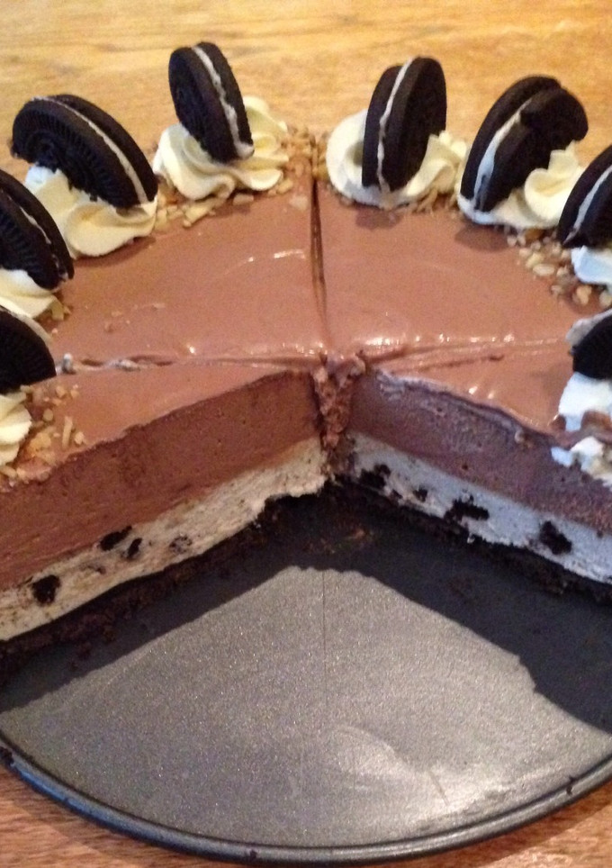 Una foto de Cheesecake de Oreo con Nutella sin horno